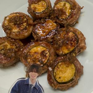 それぞれの作ってみた!投稿(一気に巻くので手間なし♪豚巻きズッキーニの甘酢ねぎ照り焼き)