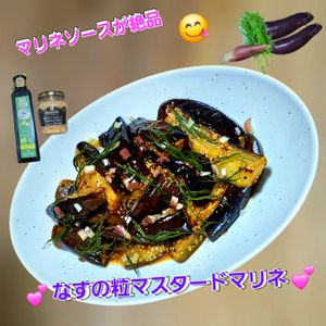 サトちゃんの作ってみた!投稿(作り置きに ! なすの粒マスタードマリネ)