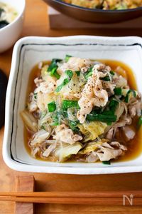 『白菜とにらと豚バラの中華風春雨煮』具だくさん！お手軽♪