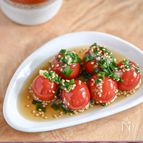 やみつき！ミニトマトのねぎだれまみれ