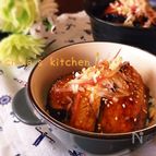 万能タレが美味い♪ナスと厚揚げの蒲焼き丼♡薬味ご飯が合う♪