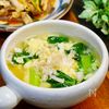 ささみの茹で汁活用！小松菜とえのきの簡単たまごスープ