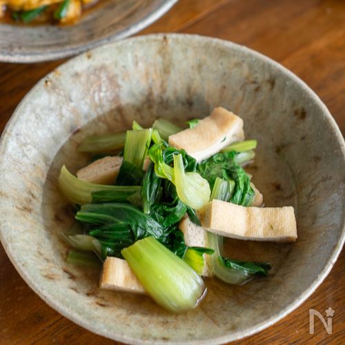 【チンゲンサイと油揚げの煮びたし】和食献立に♪