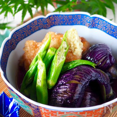 揚げないシリーズ!鶏から揚げとなすの焼き浸し【めんつゆ簡単】