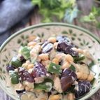 レンチンで簡単♡なすとピーマンのお豆の味噌ごまツナマヨサラダ
