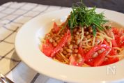 【混ぜるだけ！】納豆とトマトの冷製パスタ