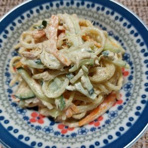 よっこの作ってみた!投稿(我が家の【絶品スパサラ】冷めてもくっつかない♪おすすめ☆)