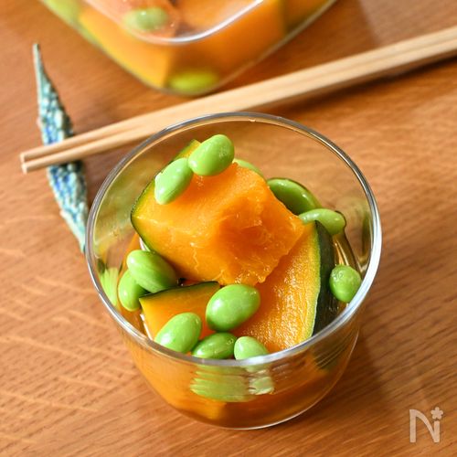 かぼちゃと枝豆の冷やし鉢