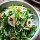 5分で完成《水菜と新玉ねぎの柚子胡椒サラダ》