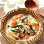 ダイエットに！キャベツのキムチ豆乳スープ