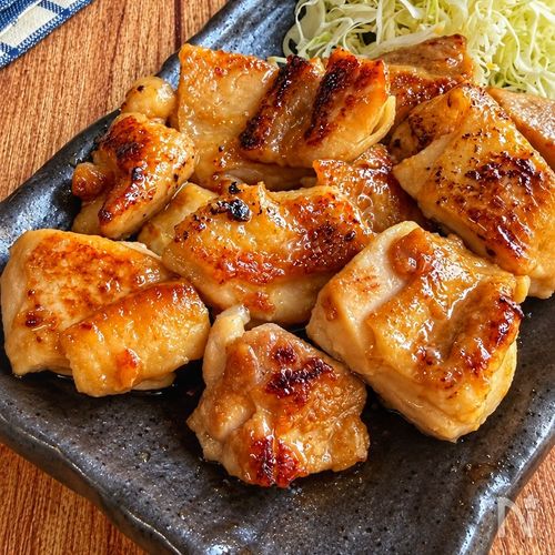 【鶏もも肉の味噌漬け焼き】白米大盛り用意♪