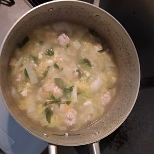728185の作ってみた!投稿(旨味たっぷり♪鶏肉と白菜のスープ)