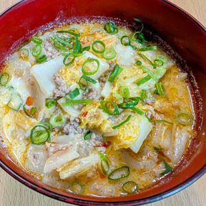 まゆのの作ってみた!投稿(【ごま味噌豆乳担々うどん】担々麺風☆ピリ辛スープが絶品♪)