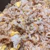 ヤマチャンの作ってみた!投稿(5分あればできる♡ふわふわ卵とベーコンのねぎ塩チャーハン)