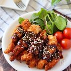 フライパンでお手軽♪鶏むね肉でスティックチキンカツ