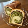 こむぎの作ってみた!投稿(抹茶と甘納豆のマーブルパン)