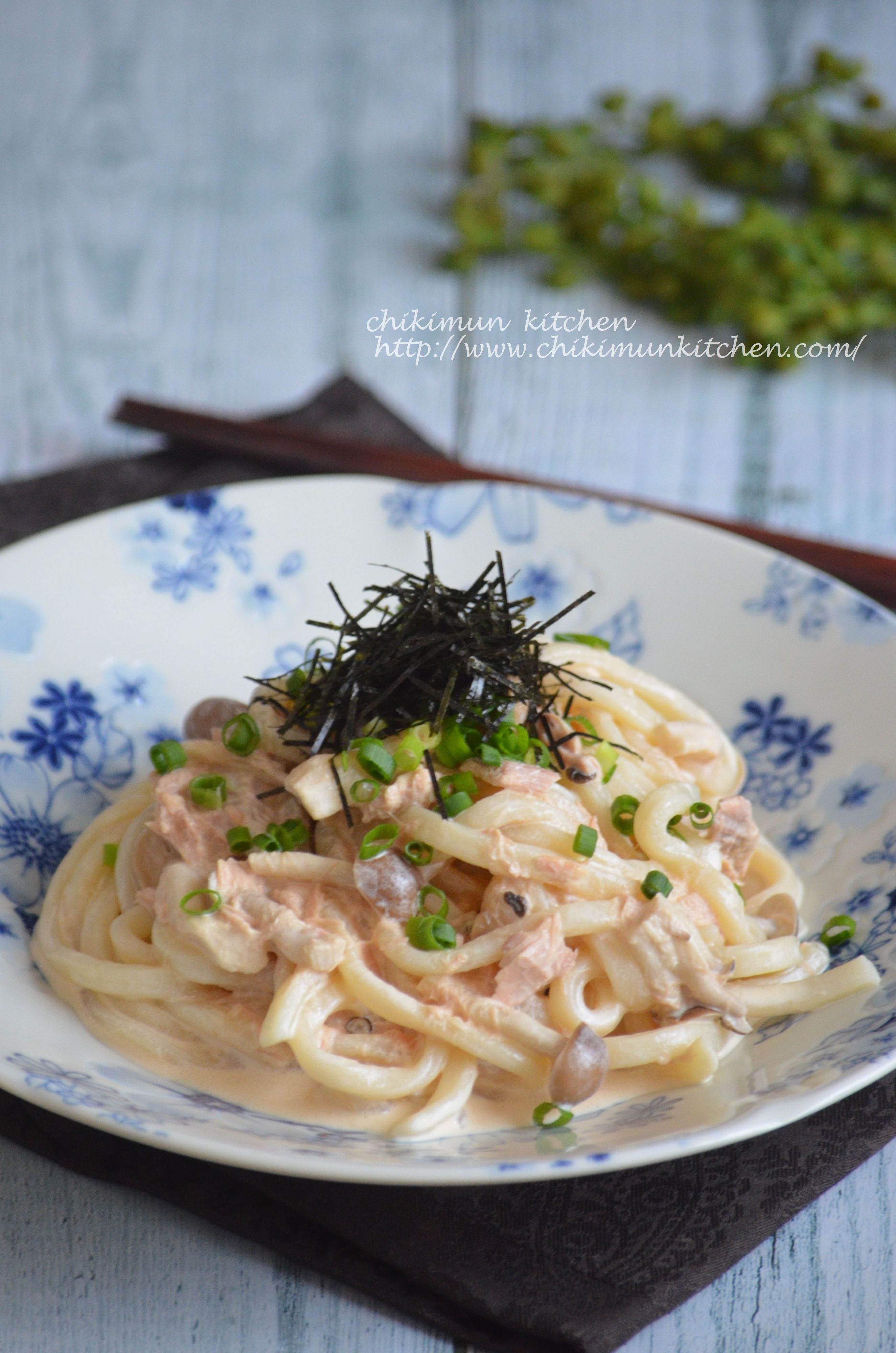 レンジで簡単 ツナとキノコのクリームうどん レシピサイトnadia