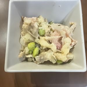 ミナの作ってみた!投稿(ごぼうと枝豆たっぷり《ごまマヨ♡ポテトサラダ》)