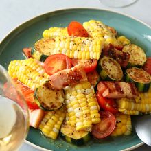 とうもろこしと夏野菜のガーリックペッパーマリネ