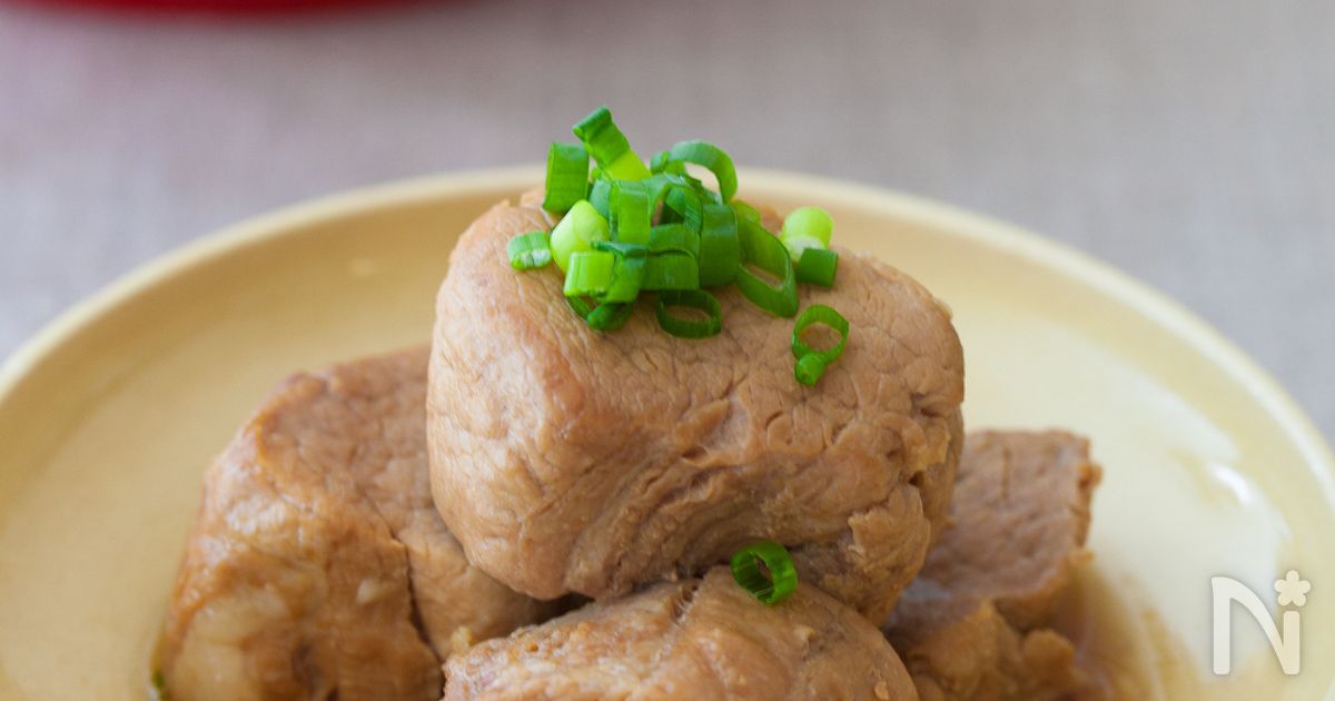 めんつゆで豚の角煮