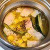 えんぢさんの作ってみた!投稿(夏野菜とベーコンの旨み【ズッキーニととうもろこしのスープ】)