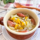 ちぎりキャベツとウインナーのペッパースープ☆