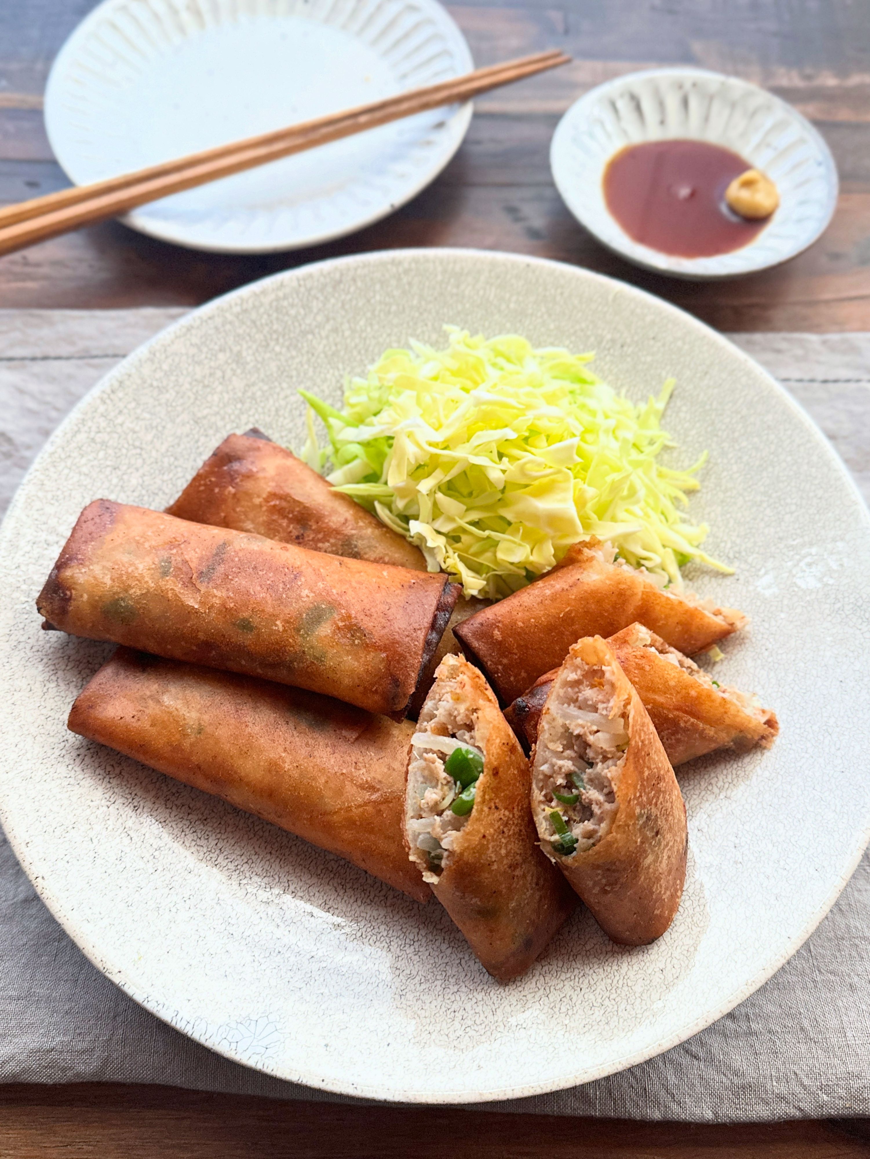 【ジューシ餃子セット】+春巻き 餃子風春巻き】簡単・時短！ | レシピサイトNadia