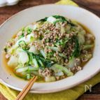 【白菜とひき肉の味噌炒め】ご飯と一緒にどうぞ♪