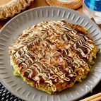 レンジで一発！キャベツたっぷりお好み焼き