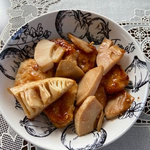 万福の作ってみた!投稿(材料2つ☆鶏胸肉と筍のオイスター炒め。)