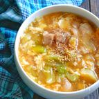 【具沢山なおかずスープ】キャベツと鶏肉のとろみかき玉スープ