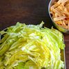 春きゃべつ満喫!濃厚明太クリームパスタの工程1