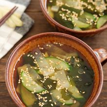 お手軽♪大根ときゅうりのわかめスープ