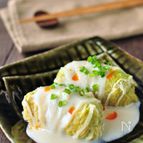 お箸でスッと切れる。ロール白菜の豆乳クリーム煮