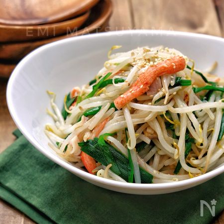 調味料一律大さじ1 もやしとニラとカニカマの中華サラダ By 松山絵美 レシピサイト Nadia ナディア プロの料理家のおいしいレシピ
