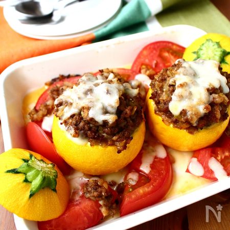 おうちイタリアン 丸ズッキーニのもち麦入り肉詰め By 庭乃桃 レシピサイト Nadia ナディア プロの料理家のおいしいレシピ