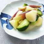 セロリ・茗荷・きゅうりの昆布茶漬け