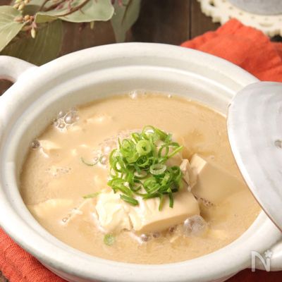 すぐでき癒され味♪豆乳湯豆腐