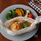電子レンジで！秋鮭の味噌マヨ包み焼き
