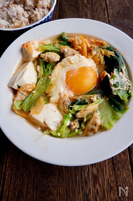 あさりと豆腐のキムチチゲ