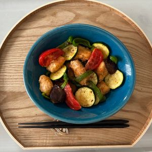 453862の作ってみた!投稿(【彩り野菜と鶏むね肉の南蛮漬け】栄養たっぷり満足おかず♬︎)