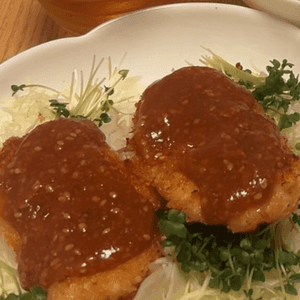 ゆみの作ってみた!投稿(【味噌ダレチキンカツ】タレはレンジで作れる♪)