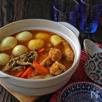 家族みんなで囲むポカポカ＊スープカレー鍋＊
