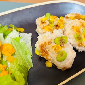 Kuの作ってみた!投稿(モチモチシャキシャキ♪海老れんこん餅)