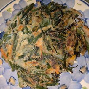KUMIKOの作ってみた!投稿(『ニラたっぷり！野菜チヂミ』簡単☆カリッと美味！子供も喜ぶ♡)