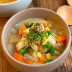 【白菜とベーコンの豆乳チャウダー風】野菜たっぷり♡手間なし♪