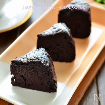 【米粉のココアケーキ】チョコもバターも不要！しっとり濃厚♡