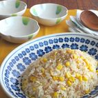 炊飯器で簡単☆ツナとコーンの炊き込みガーリックピラフ