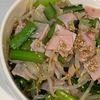 すみれの作ってみた!投稿(もやしと小松菜とちぎりハム《ごま味噌サラダ》)