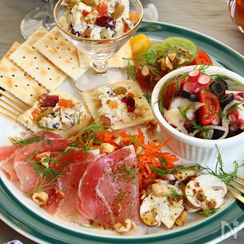 簡単3品作るだけ！当日盛り付けだけ！パーティ前菜盛り合わせ | レシピサイトNadia